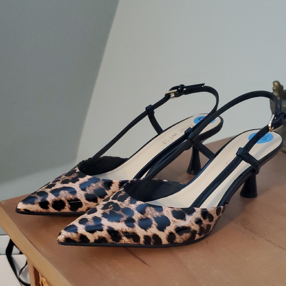 Leopard Print Slingback Heels